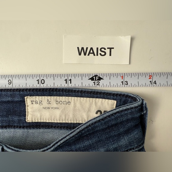 Rag & Bone Jeans Womens 25 Cate Mid-Rise Ankle Skinny Med. Wash Color: April - Picture 6 of 12